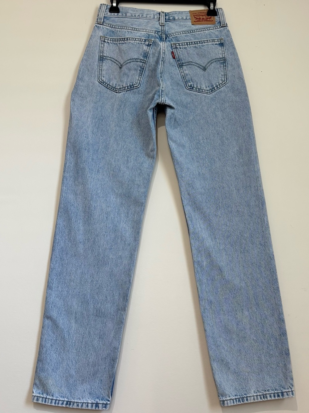 Levi’s Low Pro Straight High Rise Light Wash Cotton Relaxed Preppy Slouchy Jeans - Picture 4 of 16